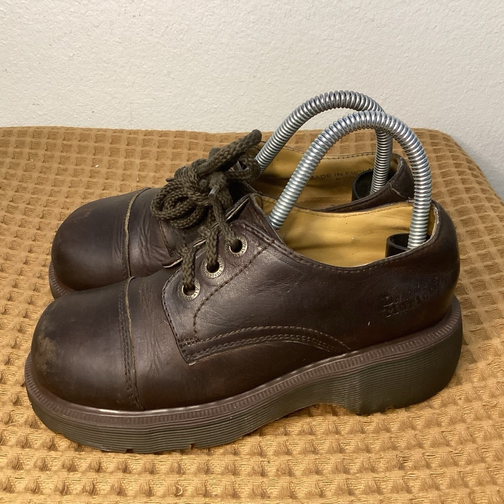 VTG Dr. Martens 8309 Leather Cap Toe Chunky Oxfords Women's Sz 5 UK 3 Brown